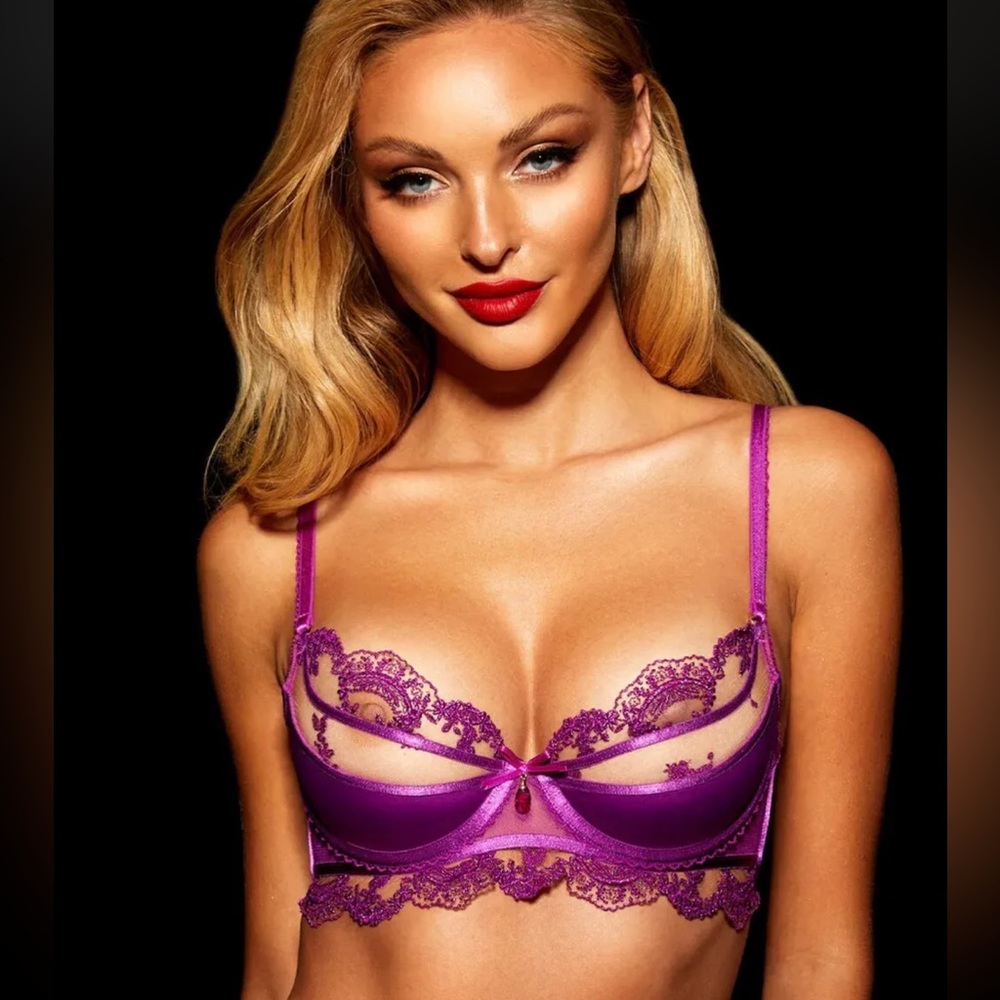 Purple Lace Balconette Bra – Women Intimates